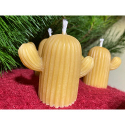 Beeswax candle Cactus