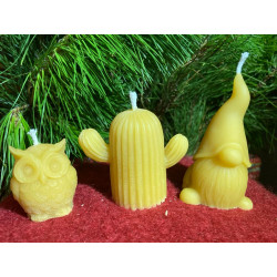 Beeswax candle Cactus