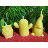 Beeswax candle Cactus