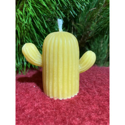 Beeswax candle Cactus