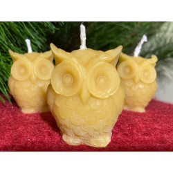 Beeswax candle Owl