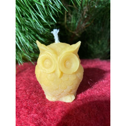 Beeswax candle Owl