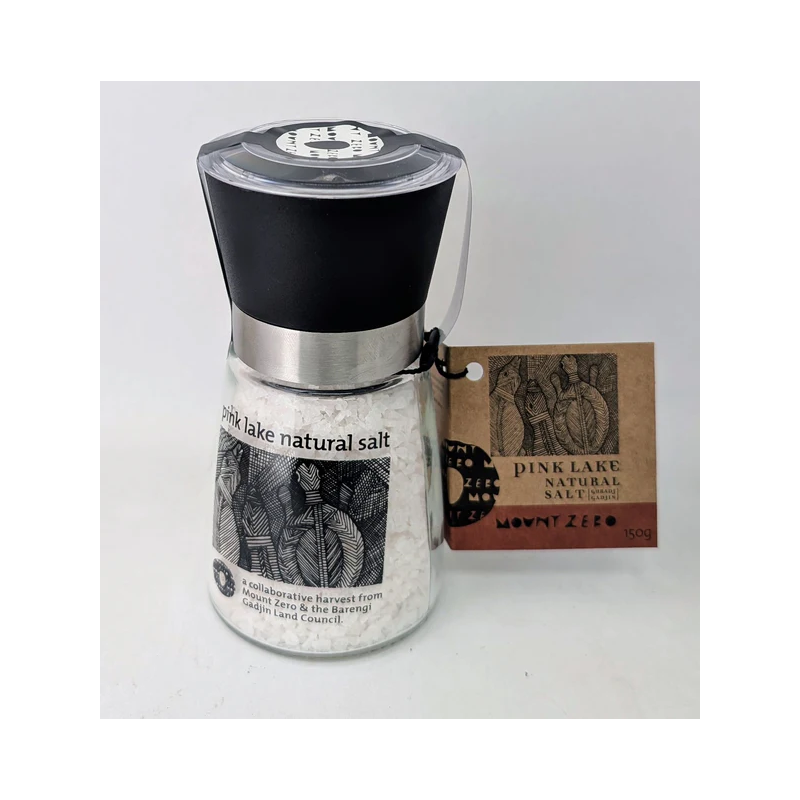 Pink lake salt grinder