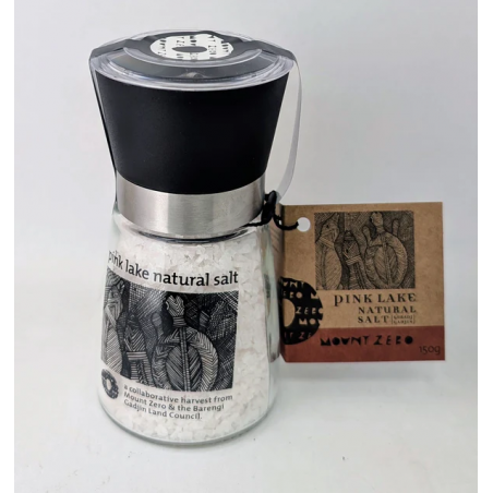 Pink lake salt grinder