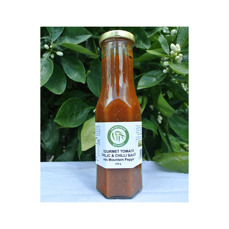 Organic Tomato Garlic, Chili & Mountain Pepper Sauce
