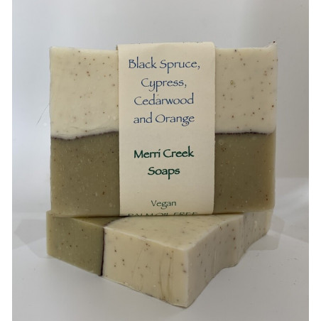 Cypress, black spruce soap bar