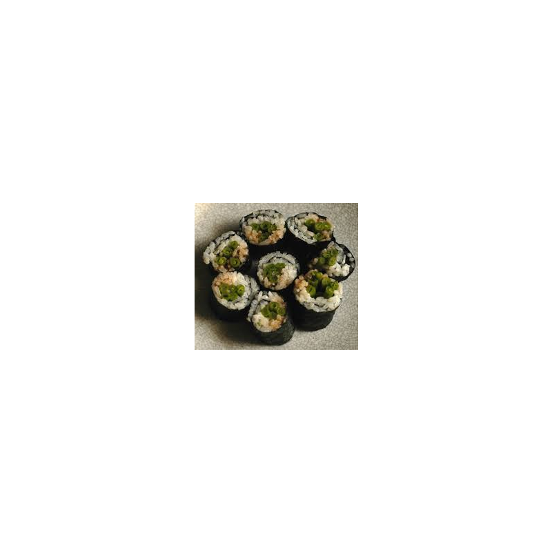 Green bean, carrot  & aburaage (seasoned tofu) sushi roll